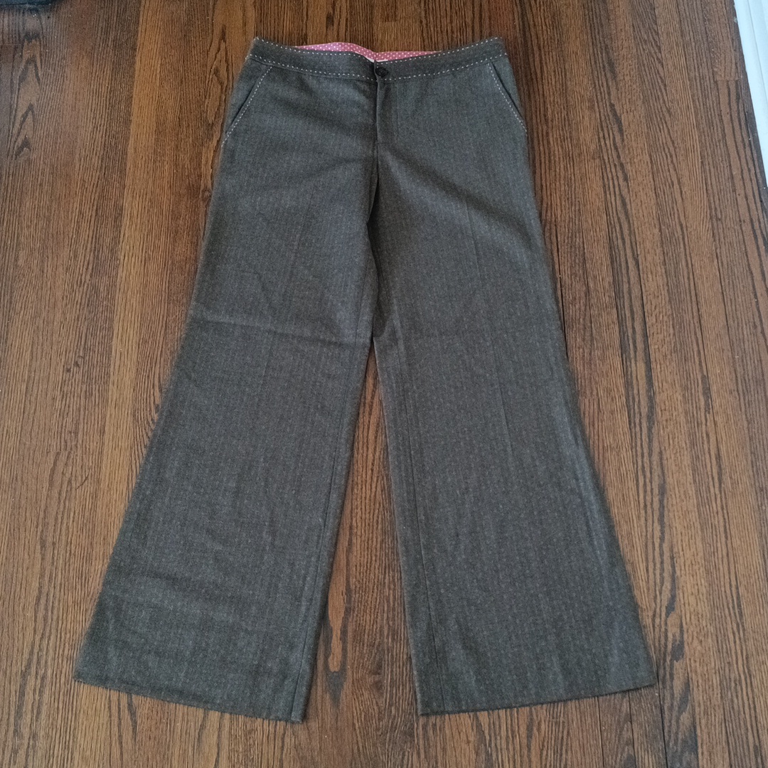 Rebecca Taylor Gray Wool Straight Leg Pants - Size 8